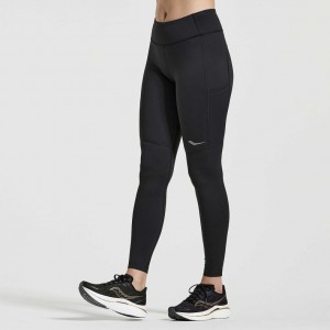 Black Saucony Fortify Women's Tight | EGYPT SXHJYC