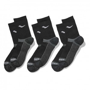 Black Saucony Inferno Cushion Mid 3-Pack Men's Socks | EGYPT DBGCKO