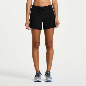 Black Saucony Outpace 5" Women's Shorts | EGYPT KTGOVF