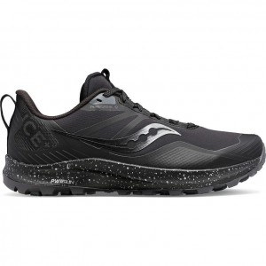 Black Saucony Peregrine ICE+ 3 Men's Running Shoes | EGYPT UMOGXW