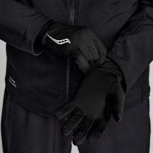 Black Saucony Solstice Men's Gloves | EGYPT LZINHW