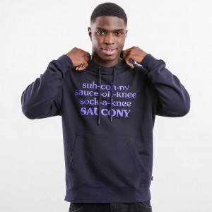 Black Saucony X Frank Cooke Rested Men's Hoodie | EGYPT KLUHWS