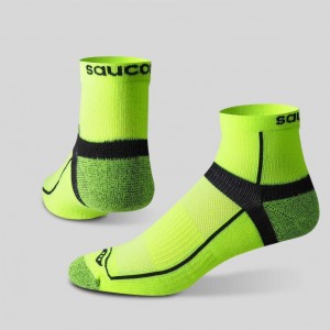 Black / Green Saucony Inferno Quarter 3-Pack Men's Socks | EGYPT QYHUOW