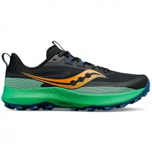 Black / Green Saucony Peregrine 13 Men's Trail Running Shoes | EGYPT OFWDAM