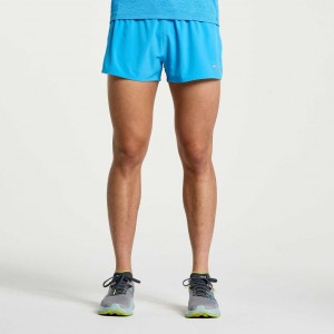 Blue Saucony Outpace 2.5" Split Men's Shorts | EGYPT CWRPBS