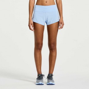 Blue Saucony Outpace 2.5" Split Women's Shorts | EGYPT NGCIWM