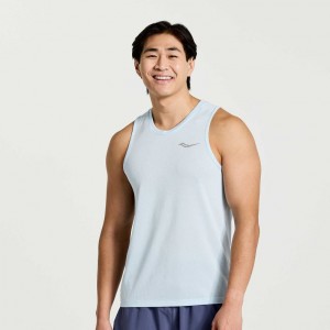 Blue Saucony Stopwatch Men's Singlet | EGYPT SRDCPI