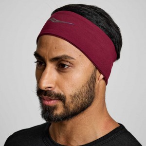 Burgundy Saucony Solstice Men's Headband | EGYPT ZAOYNB