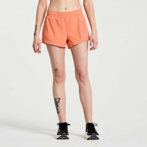 Coral Saucony Outpace 3" Women's Shorts | EGYPT KRIOMX