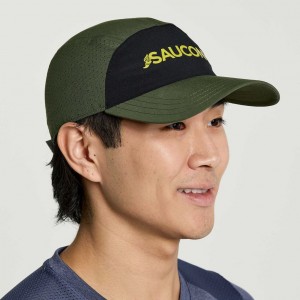 Dark Green Saucony Outpace Men's Hat | EGYPT WYZNFL