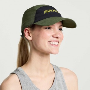 Dark Green Saucony Outpace Women's Hat | EGYPT XVEZAF