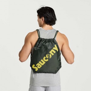 Dark Green Saucony String Men's Bag | EGYPT AGXIKQ