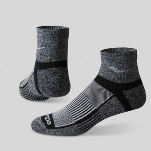 Grey Saucony Inferno Quarter 3-Pack Men's Socks | EGYPT WIBAJR