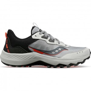 Grey / Black Saucony Aura TR Men's Wide Running Shoes | EGYPT NDSHEZ