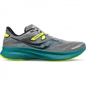 Grey / Turquoise Saucony Guide 16 Men's Wide Running Shoes | EGYPT OUQSPZ