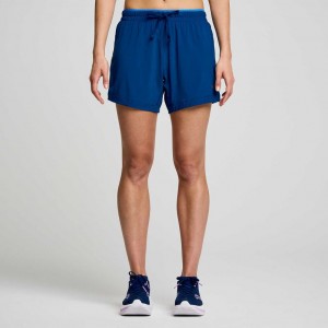 Indigo Saucony Outpace 5" Women's Shorts | EGYPT IOKCBH