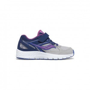 Navy / Grey Saucony Cohesion 14 A/C Big Kids' Sneakers | EGYPT MDJOXI