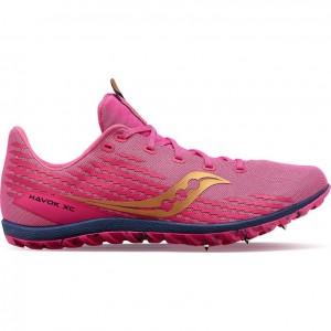 Pink Saucony Havok XC 3 Men's Spikes | EGYPT ZJQVDM