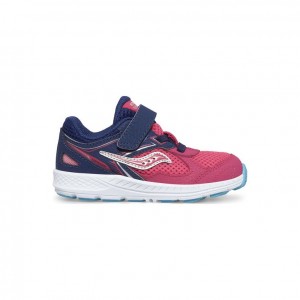 Pink / Navy Saucony Cohesion 14 A/C Jr. Little Kids' Sneakers | EGYPT ZJVLXF