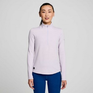 Purple Saucony Triumph 3D 1/2 Zip Women's Sweatshirt | EGYPT YCIMZU