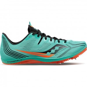 Turquoise Saucony Endorphin 3 Men's Spikes | EGYPT NUSHEB