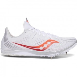 White Saucony Endorphin 3 Women's Spikes | EGYPT DYQRBN