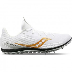 White Saucony Havok XC 3 Men's Spikes | EGYPT XBJYMT