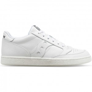 White Saucony Jazz Court PU Men's Sneakers | EGYPT UVWNYI