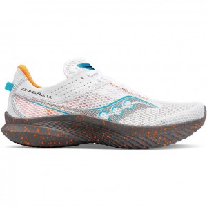 White Saucony Kinvara 14 Men's Running Shoes | EGYPT BAJMCY