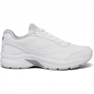 White Saucony Omni Walker 3 Men's Wide Running Shoes | EGYPT HKEXDW