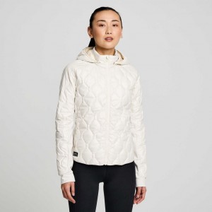 White Saucony Solstice Oysterpuff Women's Jacket | EGYPT ZAVSTL