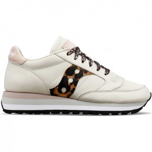 White / Leopard Saucony Jazz Triple Women's Sneakers | EGYPT TJPUBA