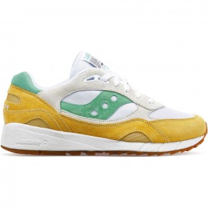 White / Yellow / Green Saucony Shadow 6000 Men's Sneakers | EGYPT UNOTSF