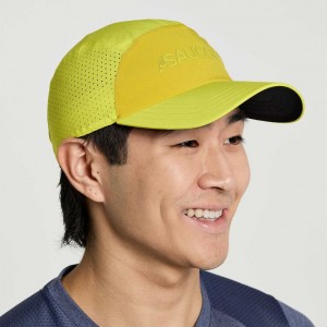 Yellow Saucony Outpace Men's Hat | EGYPT GDMWLY