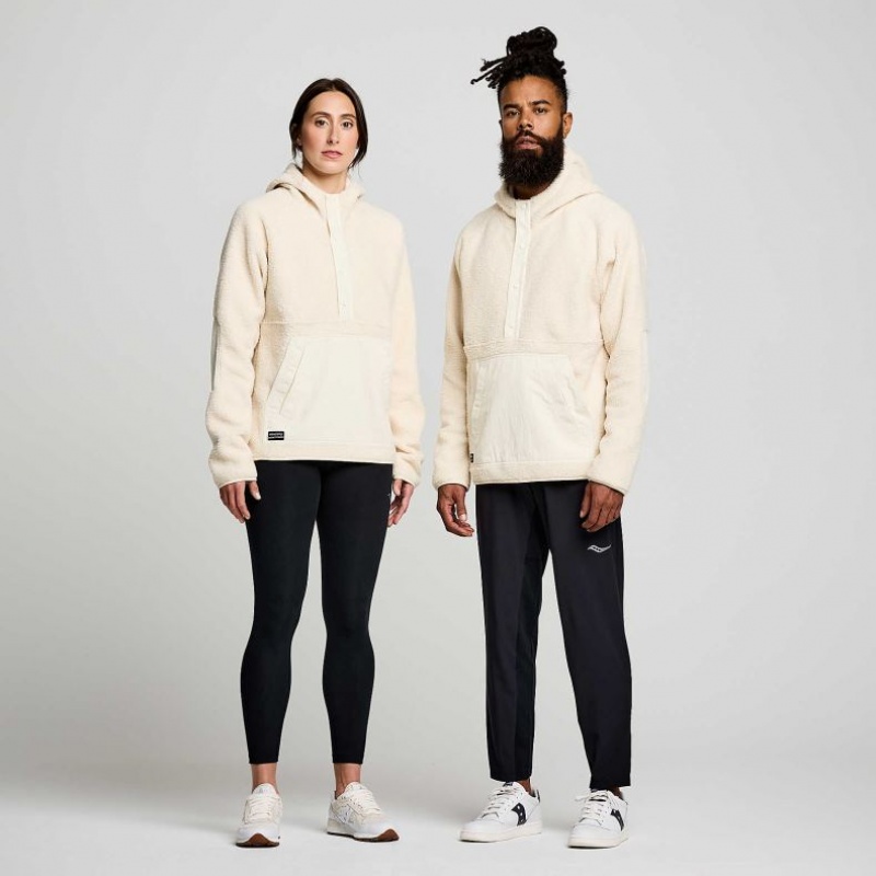 Beige Saucony Recovery Sherpa Pullover Women's Hoodie | EGYPT WQAGSI