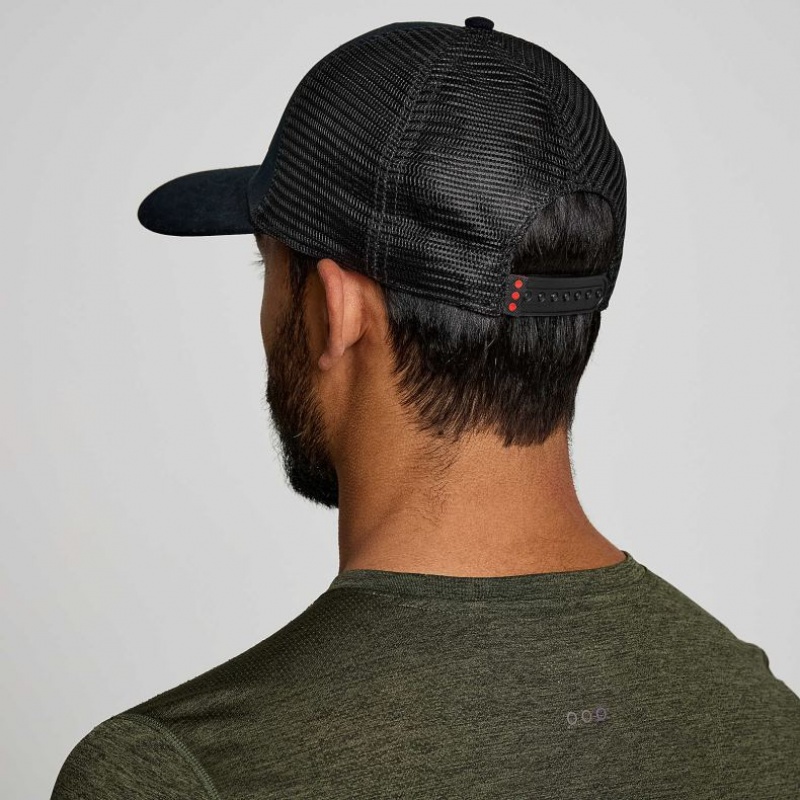 Black Saucony Adjustable Snap Back Men's Trucker Hats | EGYPT WIPVFO