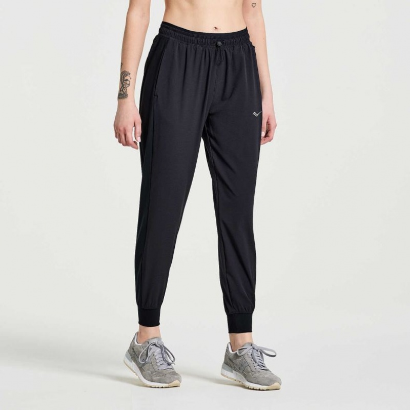 Black Saucony Boston Woven Women's Jogger | EGYPT XMUIPA