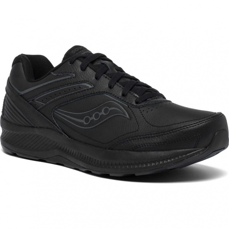 Black Saucony Echelon Walker 3 Extra Men's Wide Running Shoes | EGYPT MULSVJ