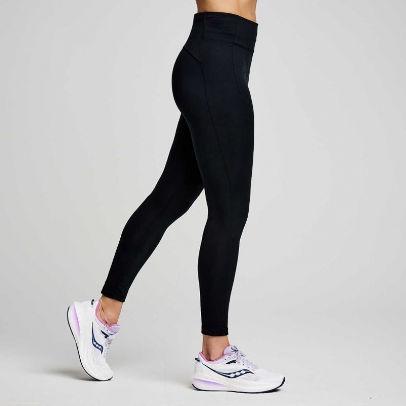 Black Saucony Fortify 7/8 Women's Tight | EGYPT NVYJFD