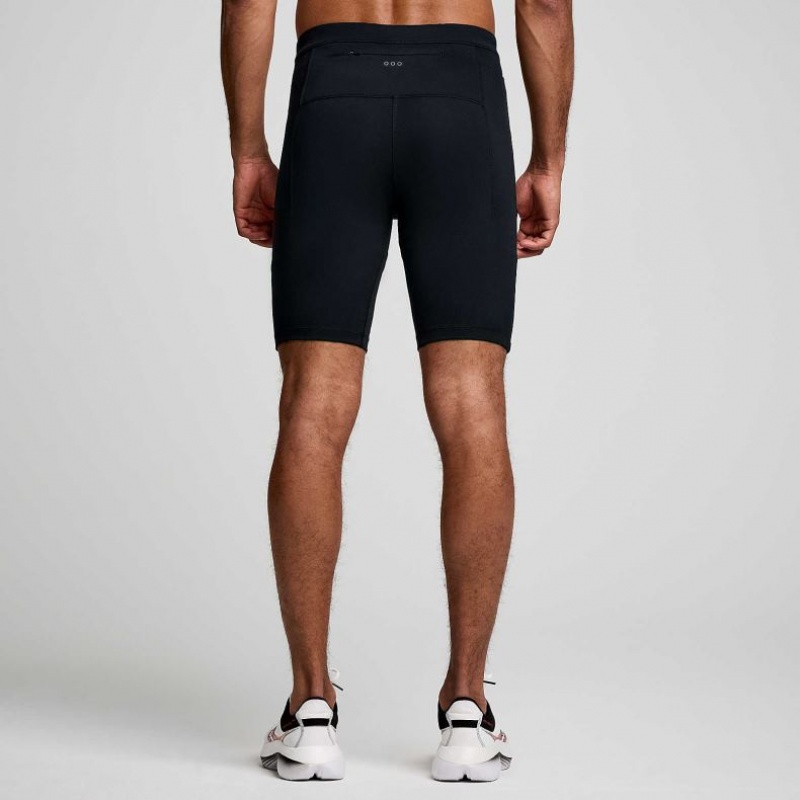 Black Saucony Fortify Lined Half Men's Tight | EGYPT IOJMZN