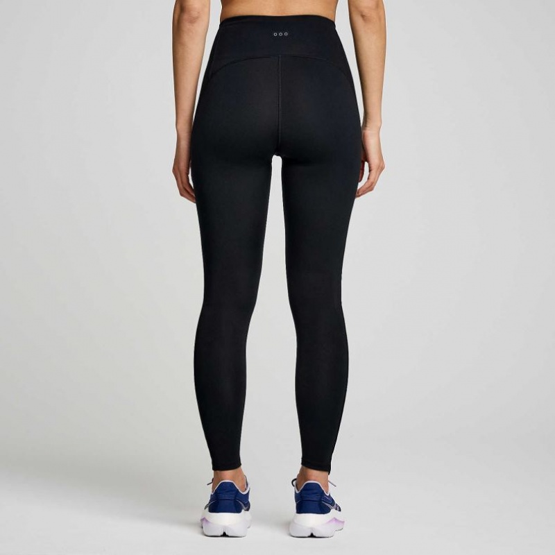 Black Saucony Fortify Viz Women's Tight | EGYPT GEFKPN