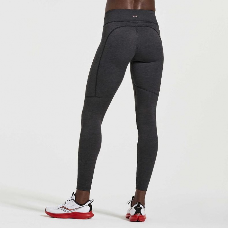 Black Saucony Fortify Women's Tight | EGYPT MXUHBN