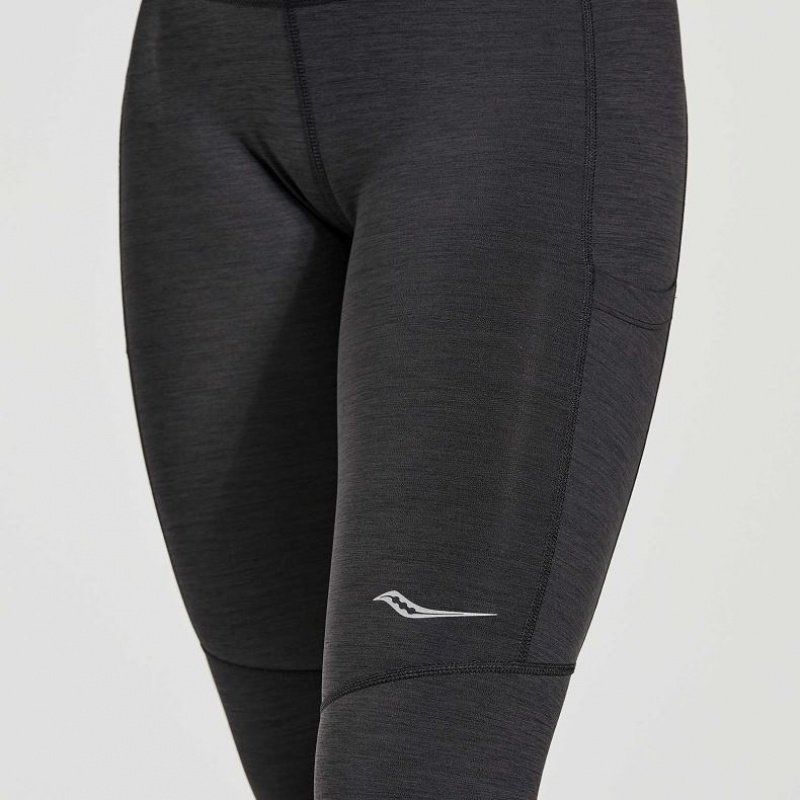 Black Saucony Fortify Women's Tight | EGYPT MXUHBN