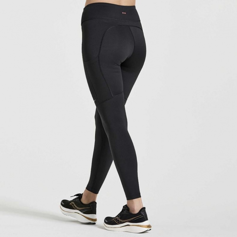 Black Saucony Fortify Women's Tight | EGYPT SXHJYC