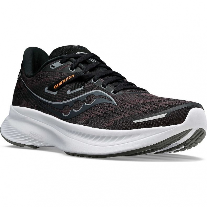 Black Saucony Guide 16 Men's Running Shoes | EGYPT RDGMYA