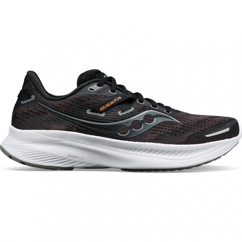 Black Saucony Guide 16 Men\'s Running Shoes | EGYPT RDGMYA