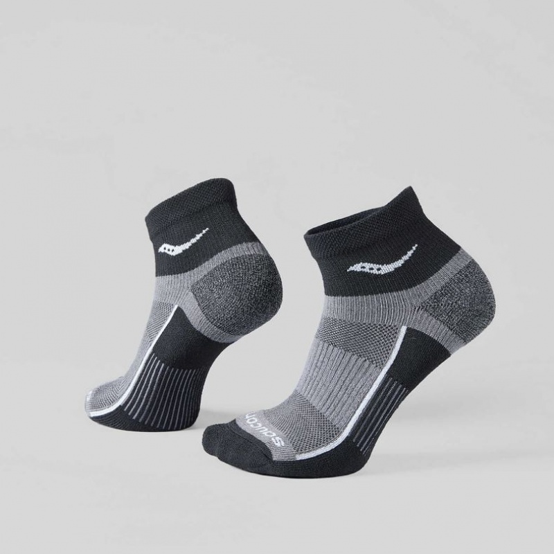 Black Saucony Inferno Quarter 3-Pack Women\'s Socks | EGYPT NOWKZI