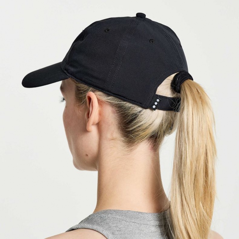 Black Saucony Outpace Petite Women's Hat | EGYPT WLSQOZ