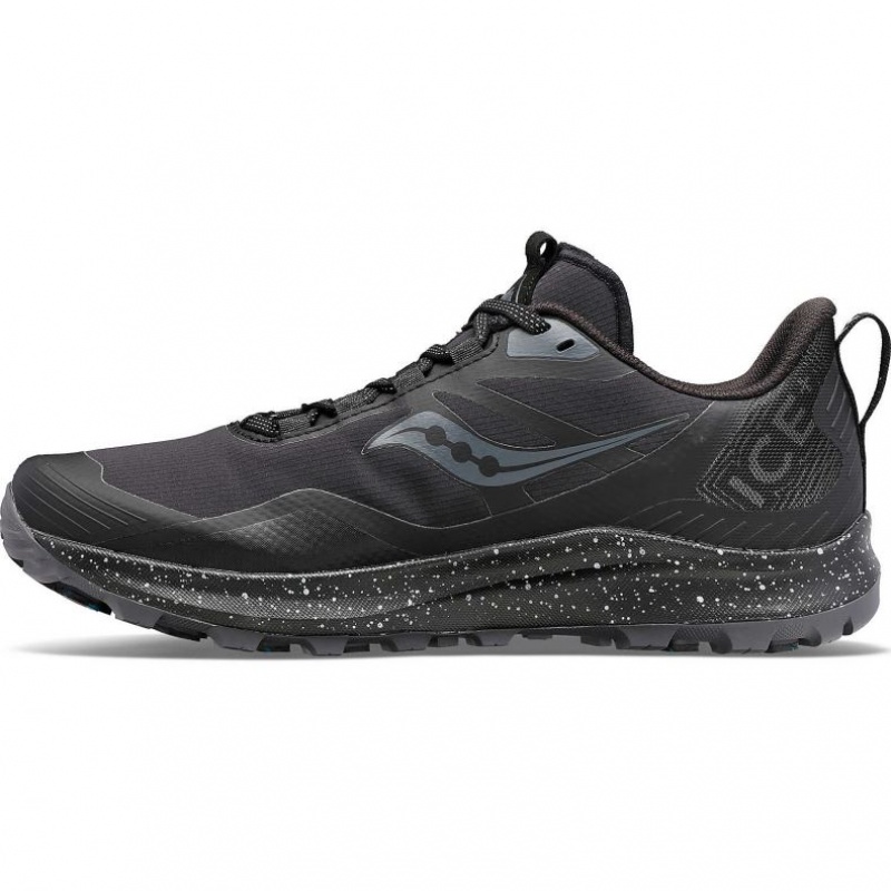 Black Saucony Peregrine ICE+ 3 Men's Running Shoes | EGYPT UMOGXW