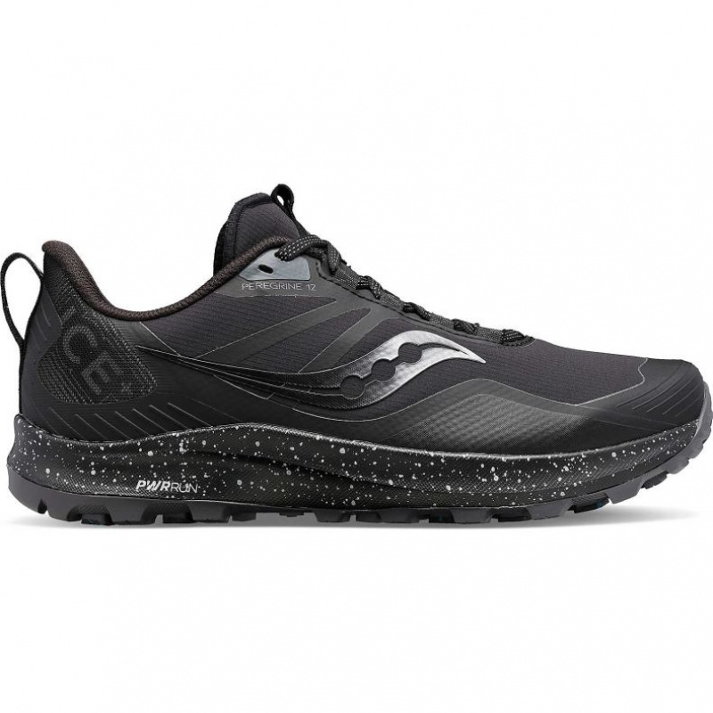 Black Saucony Peregrine ICE+ 3 Men\'s Running Shoes | EGYPT UMOGXW